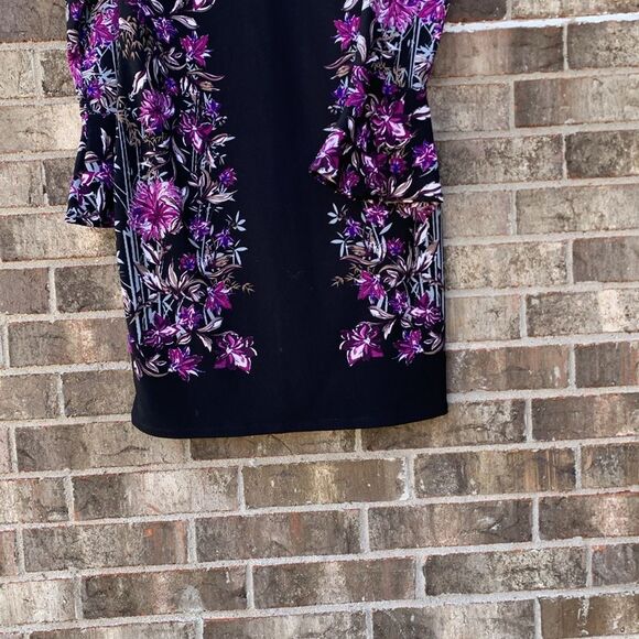 Take 50% OFF- INC International Concepts Floral Dress with Bishop Sleeves,Size-L - Picture 4 of 10